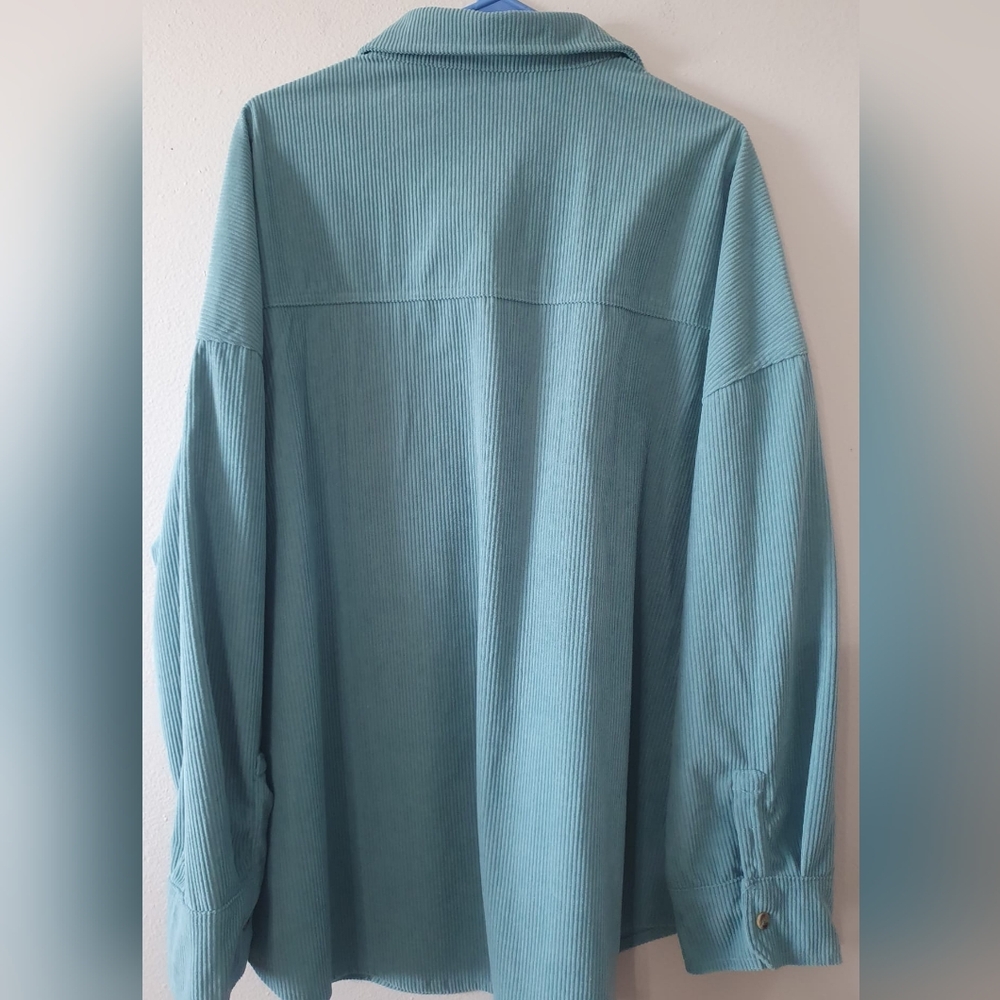 Corduroy Loose Shirt Women's Comfortable,Size 3XL. - Picture 3 of 5